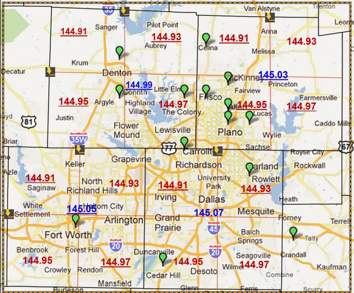 Dallas Texas zip code map