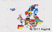 Flag Map of Europe