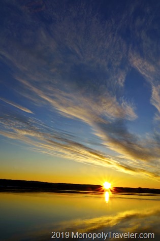 Sunrise over the Mississippi River