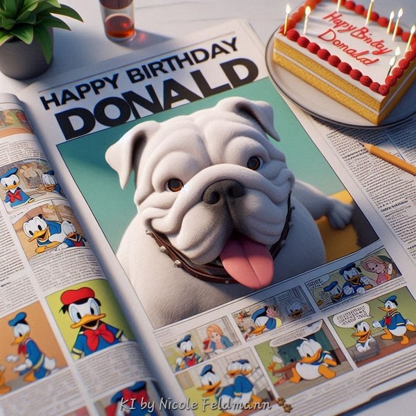 "Happy Birthday Donald"   ...