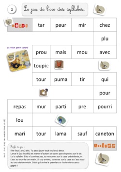 Jeux de l'oie - Combinatoire - Syllabique