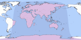 Map of the 20340403 Penumbral Lunar Eclipse