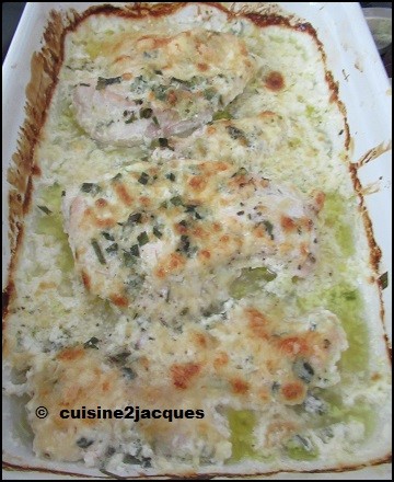 Escalopes poulet au four  ( 3/4 )