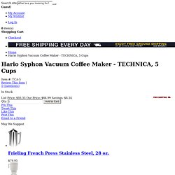 Hario Syphon Technica 20 oz Vacuum Coffee Maker: TCA-5