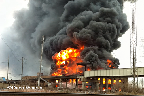 Chicago 4-11 Alarm massive fire at commercial warehouse facility 12-29-12 at 2444 S. 21st Street