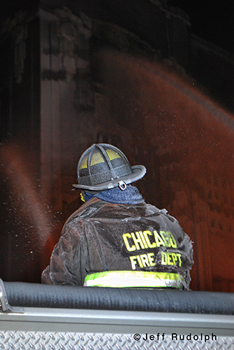 firefighter covered with ice