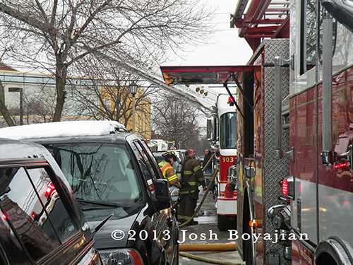 house fire in Berwyn 3-7-13 fire department firefighters