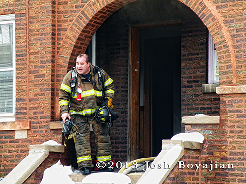 house fire in Berwyn 3-7-13 fire department firefighters