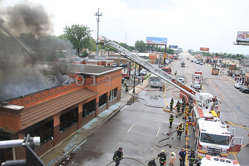 5 alarm massive grocery store fire in Stone Park