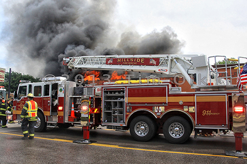 5 alarm massive grocery store fire in Stone Park