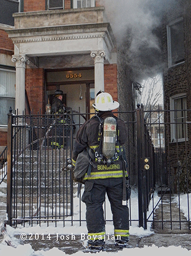 battalion chief in command of fire scene