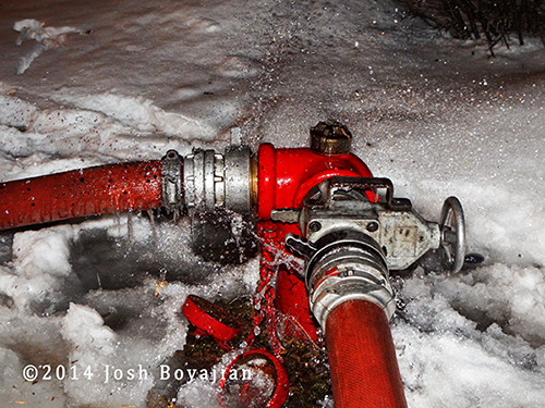 fire hydrant in the snow