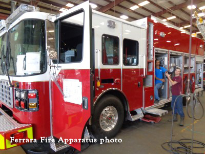 fire engine being built