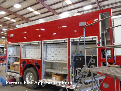 fire engine being built