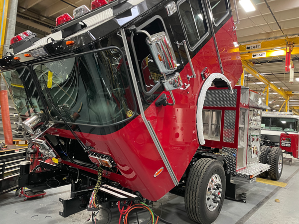 E-ONE Cyclone chassis being built