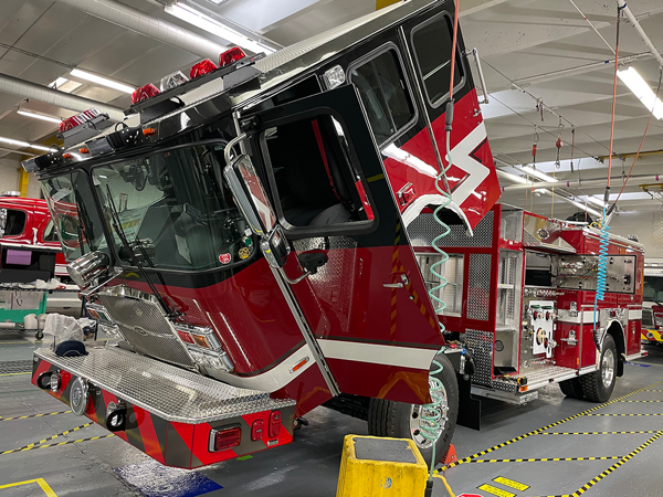 E-ONE Cyclone fire engine being built