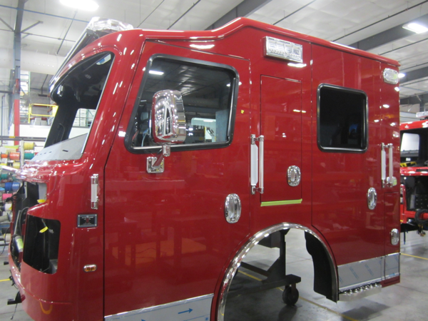 Rosenbauer Commander cab being built