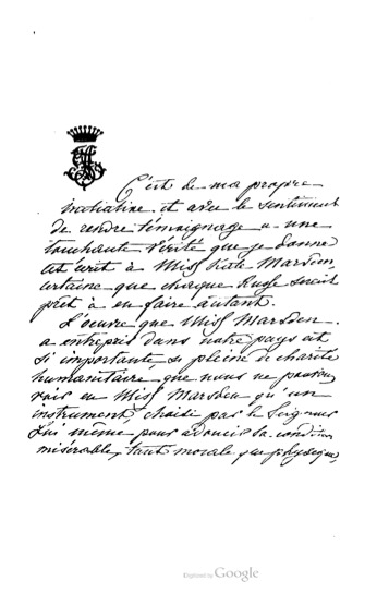 handwritten page from letter