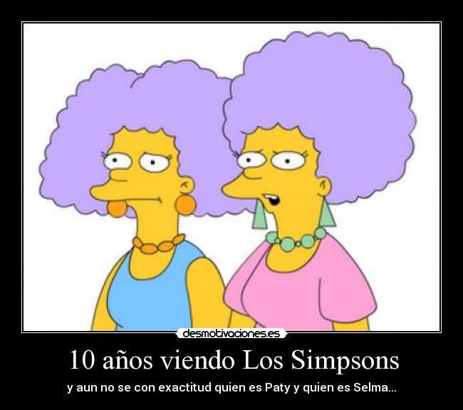 carteles simpsons paty selma desmotivaciones