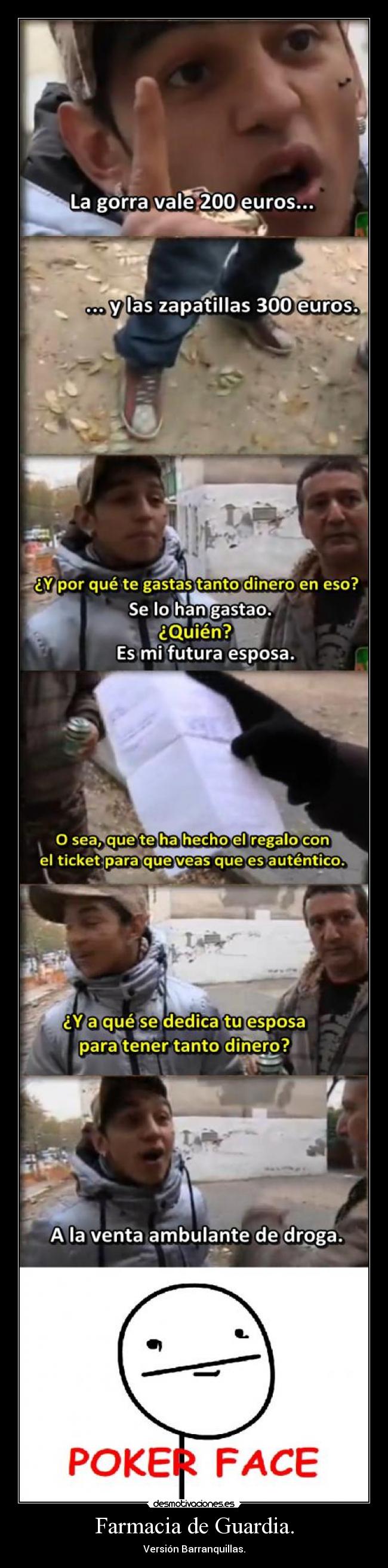 carteles pobreza droga farmacia guardia serie television version chabolas gitanos callejeros desmotivaciones