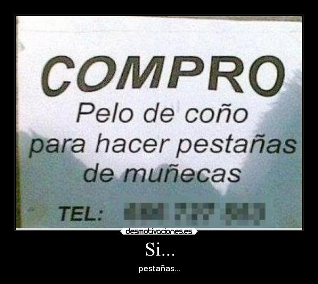 carteles pestanas munecas pelo cono compro desmotivaciones