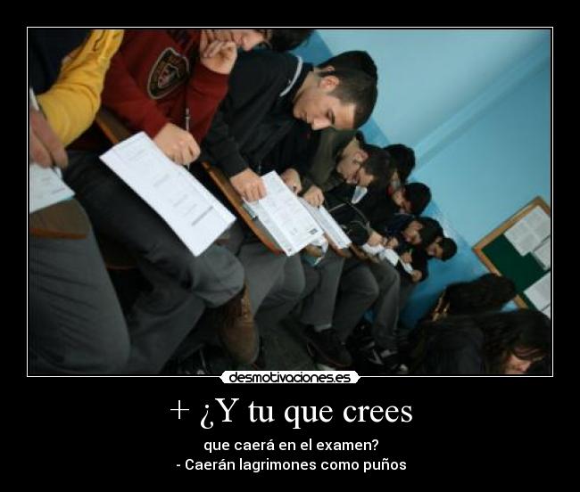 carteles desmotivaciones semana examenes lagrimas desmotivaciones