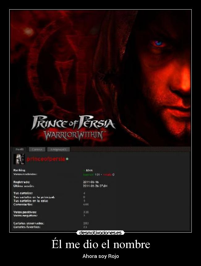 carteles dio nombre prince persia rojo desmotivaciones