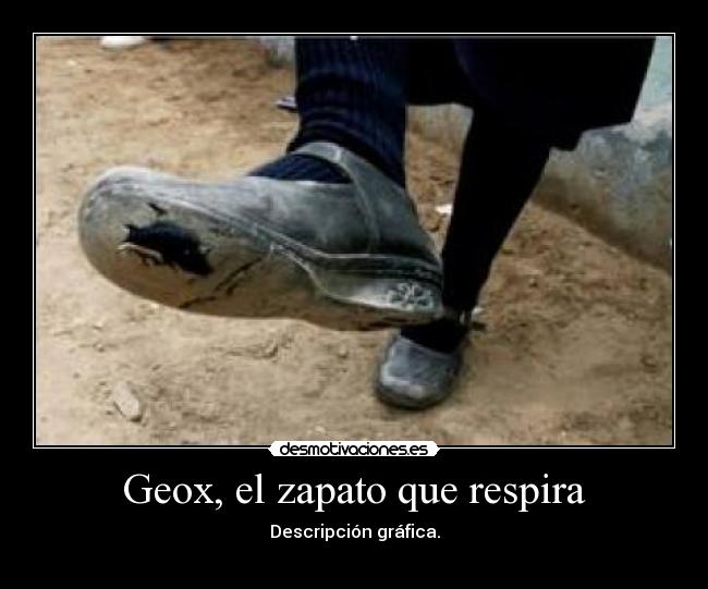 carteles geox zapato que respira desmotivaciones