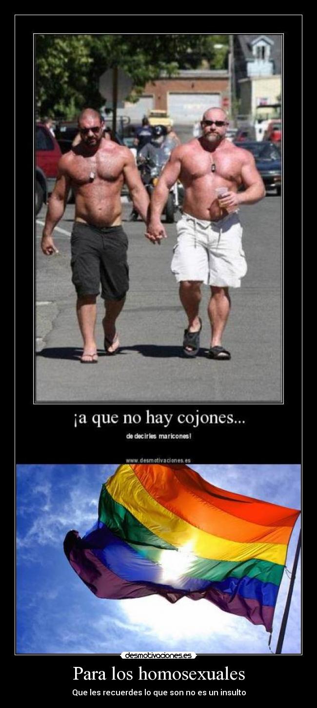 carteles para los homosexuales que les recuerdes que son insulto desmotivaciones