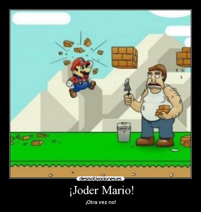 carteles mario bros bloques desmotivaciones
