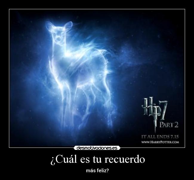 carteles recuerdo felicidad patronus harry potter desmotivaciones