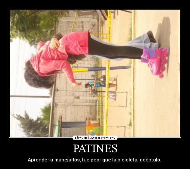 carteles patines caidas bicicleta desmotivaciones