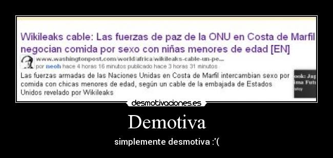 Demotiva - simplemente desmotiva :(