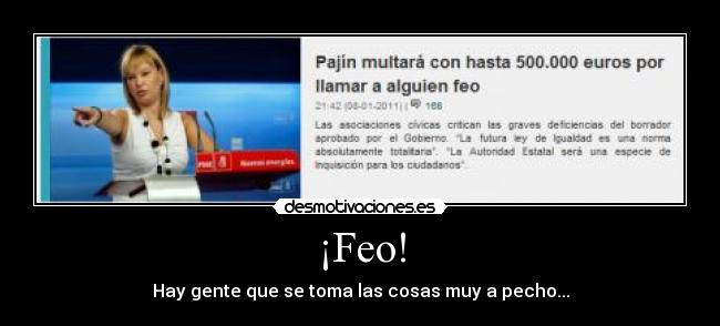 carteles feo pajin ministra desmotivaciones