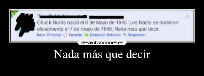carteles chuck norris nazi nazis rendicion twitter desmotivaciones