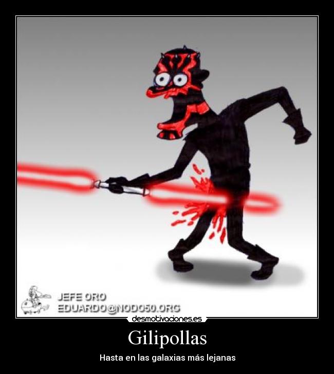 carteles galaxia maul sable laser desmotivaciones