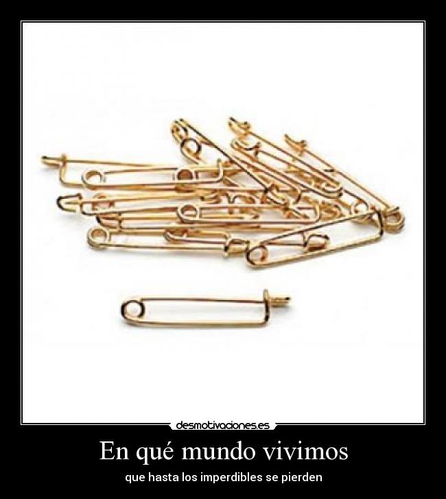 En qué mundo vivimos - que hasta los imperdibles se pierden