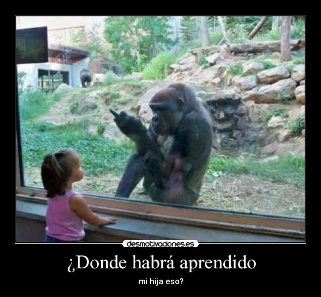 ¿Donde habrá aprendido - mi hija eso?