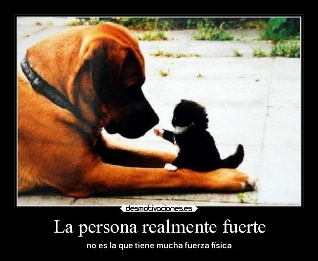 La persona realmente fuerte - no es la que tiene mucha fuerza física