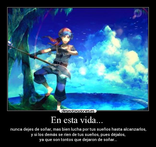 carteles vida anime chrono cross serge desmotivaciones