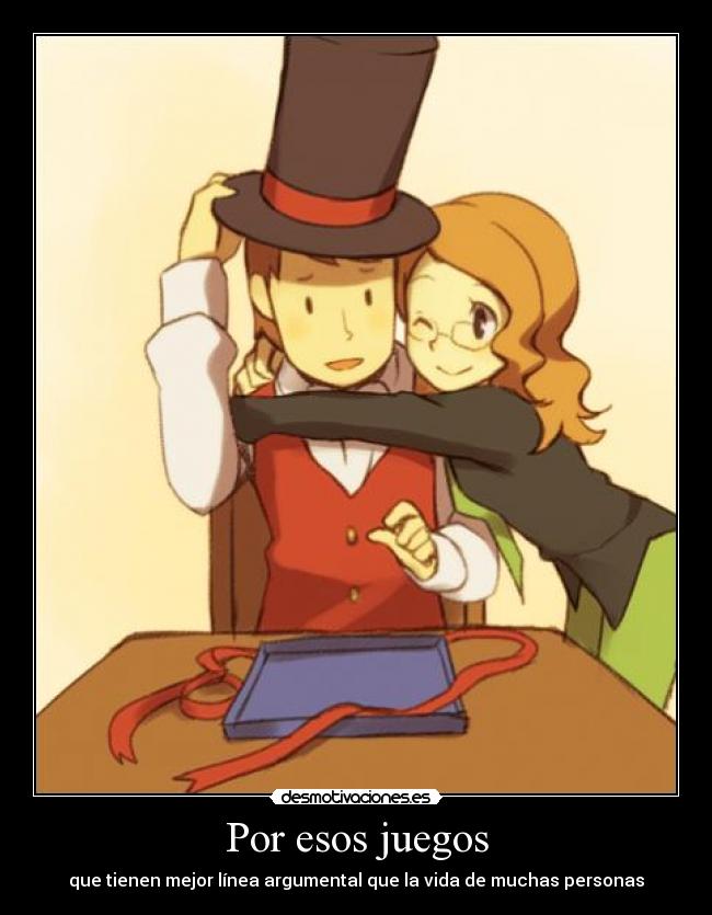carteles hershel layton claire elprofesorlayton futuro perdido quiennosabes desmotivaciones