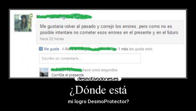 ¿Dónde está - mi logro DesmoProtector?