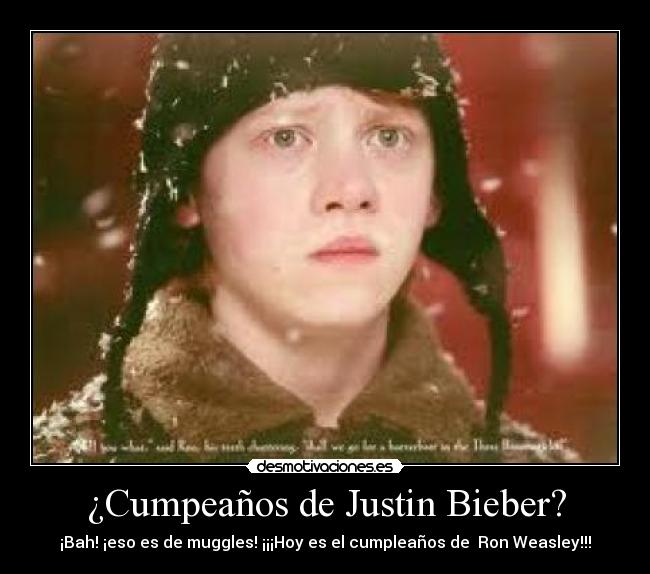 ¿Cumpeaños de Justin Bieber? - ¡Bah! ¡eso es de muggles! ¡¡¡Hoy es el cumpleaños de  Ron Weasley!!!