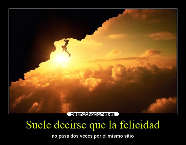 Suele decirse que la felicidad - 
