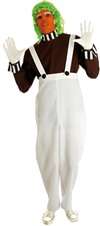 The Adult Factory Worker Oompa Loompa Fancy Dress Costume includes;