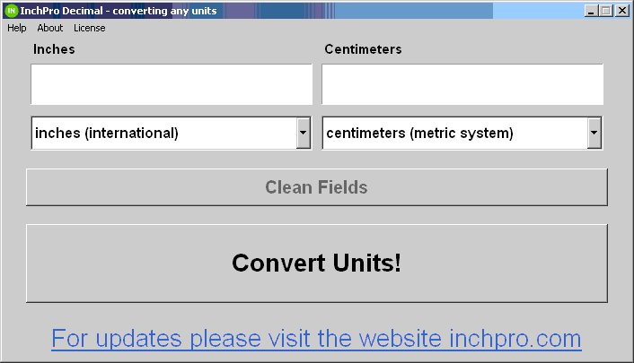 Start InchPro Decimal for Windows OS