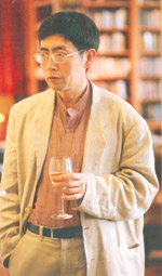 Photo of Bei Dao, Berlin, June 2001, by John Tranter