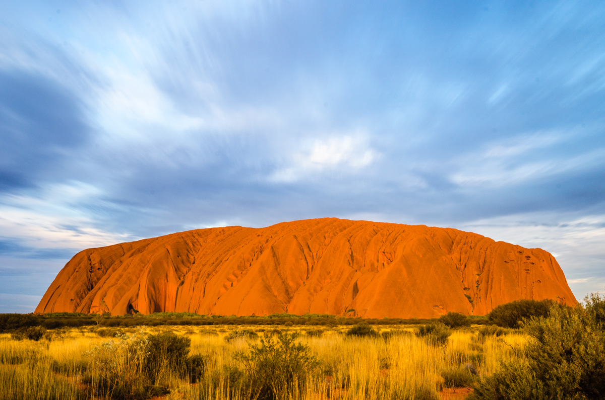 Uluru during sunset