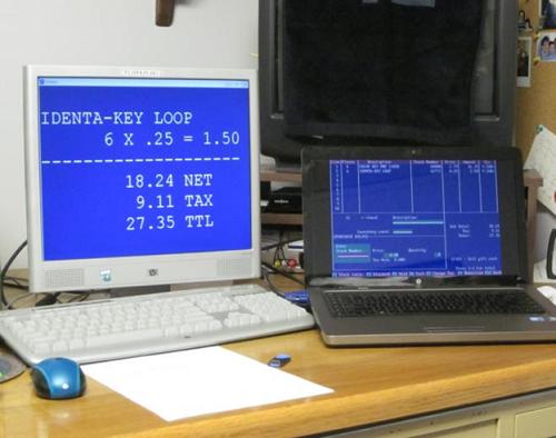 Second monitor used as a customer display for cash register
