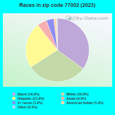 Races in zip code 77002 (2023)